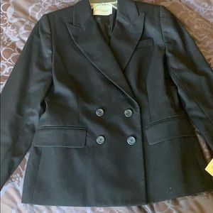 Size 6P NWT black double breasted jacket